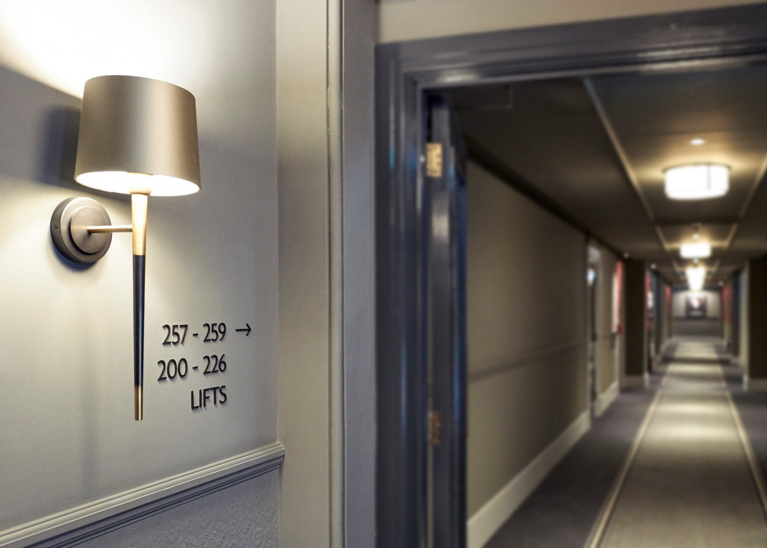 Kimpton Fitzroy hotel sign design directional. Hotels and leisure.