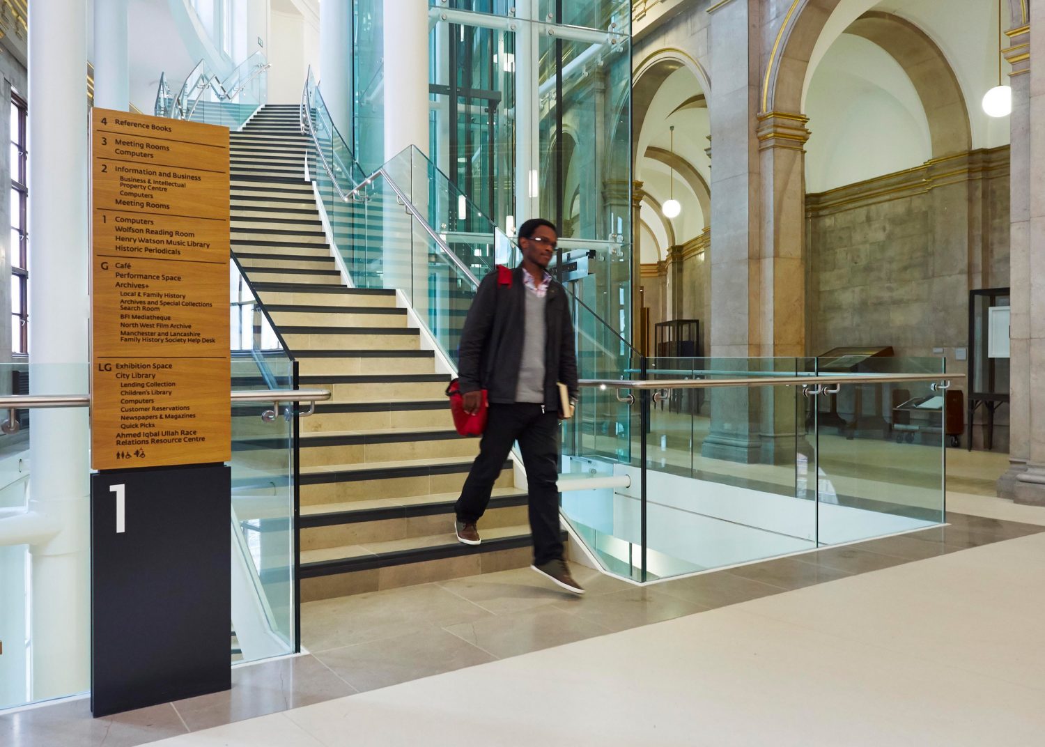 Manchester Town Hall & Library. Directory. Sign design