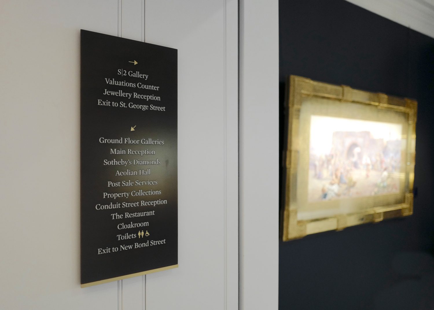 Sotheby's auction house, sign design