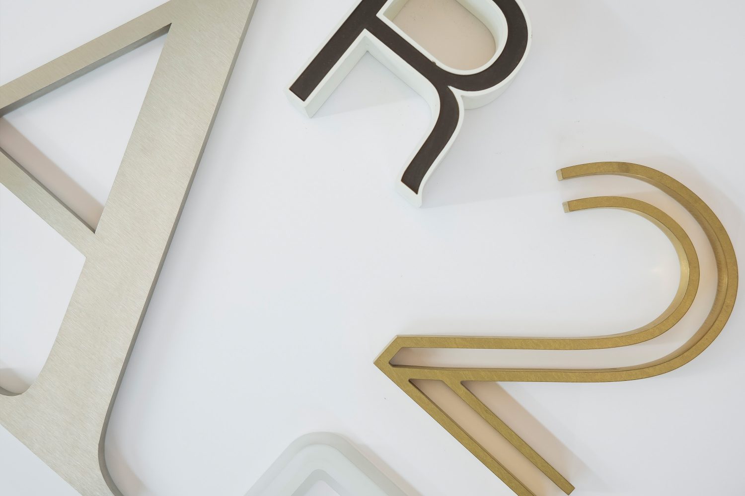 3D letters sign