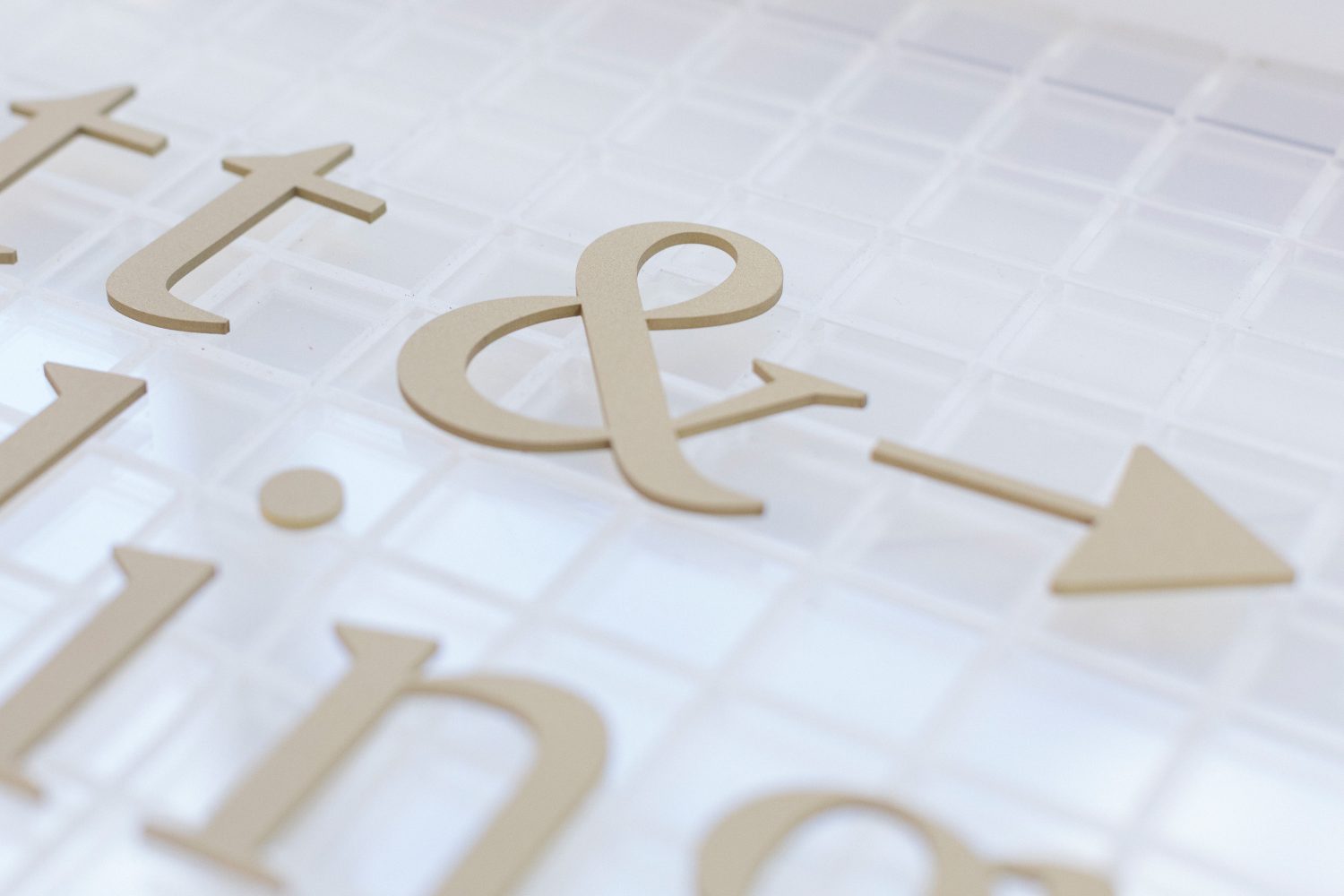 Cut out letters sign